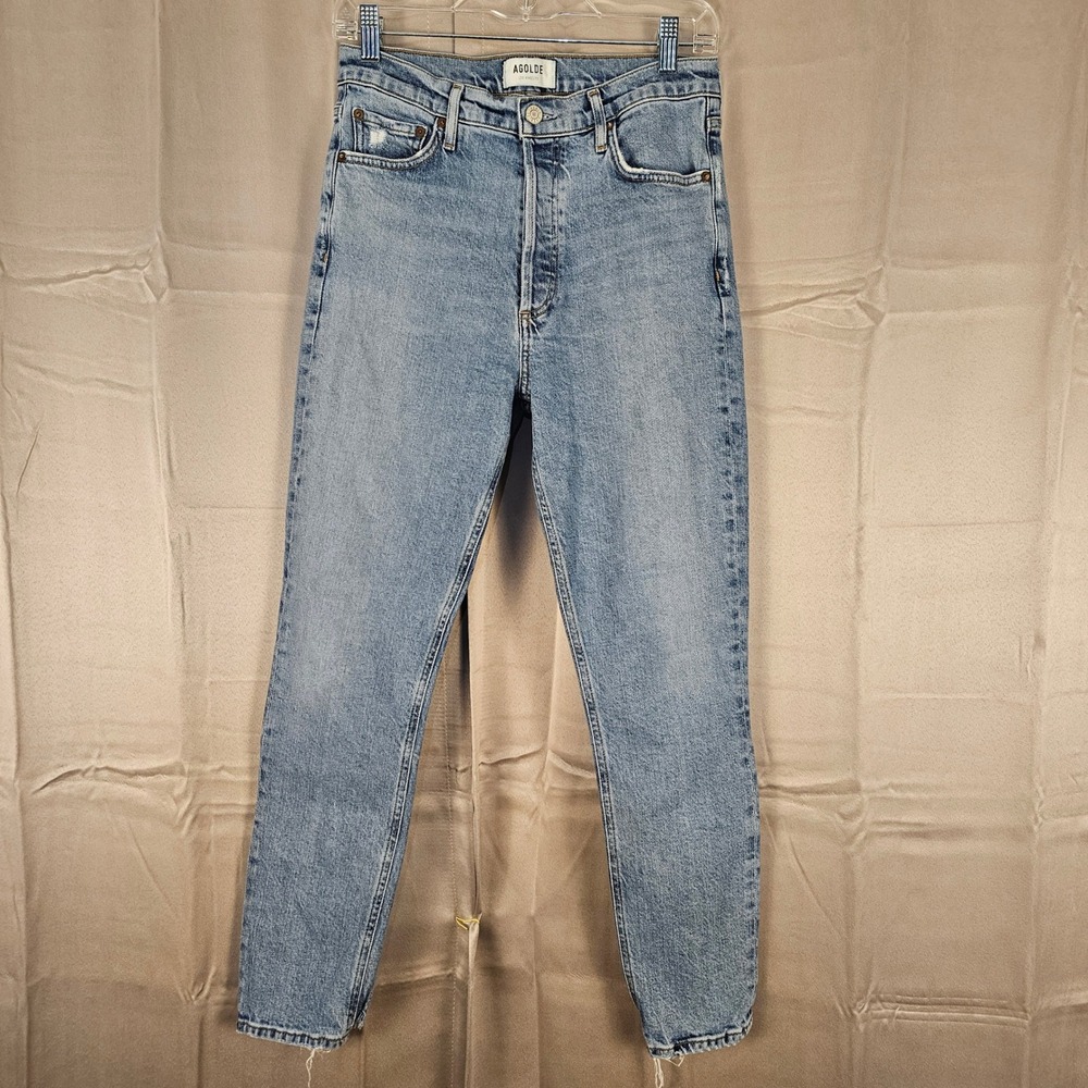 Agolde Womens Nico High Rise‎ Slim Fit Buttonfly Crop Jeans 27